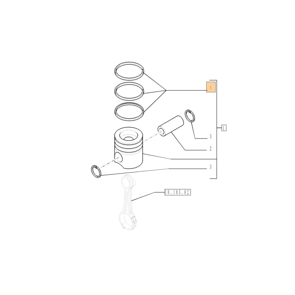 8094845 Conjunto De Aneis De Pistão New Holland 8094845 | Bamaq